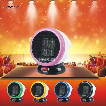 

20pcs Home PTC heating Portable Personal Pottery Electric Stove 220V 500W Hot Winter Mini Desktop Fan Heater NSB-08 black / pink