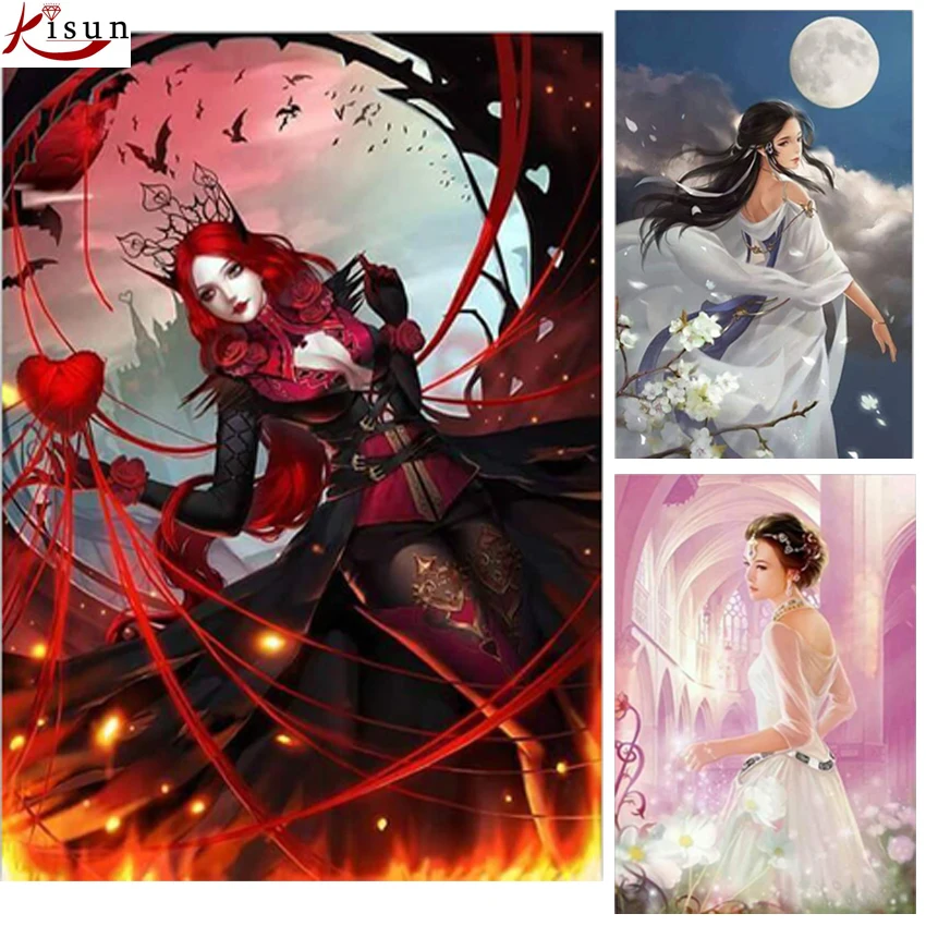 

Kisun 5d mosaic diamond embroidery painting Sailor Moon fairy square or round resin drill full paste needlework painting E246