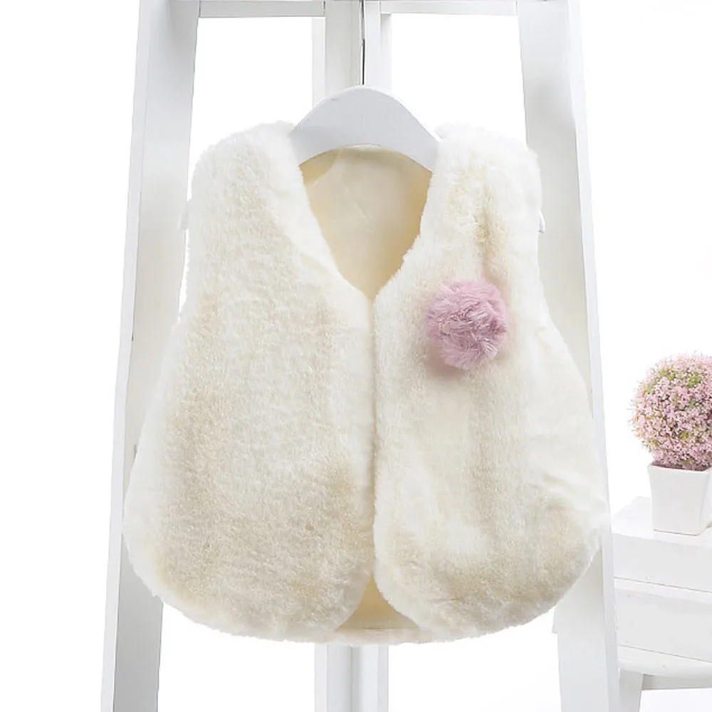 2017 Autumn winter baby Girls clothes Cotton vest Sleeveless Coat Outerwear Jacket Waistcoat Warm children girls vest Clothes
