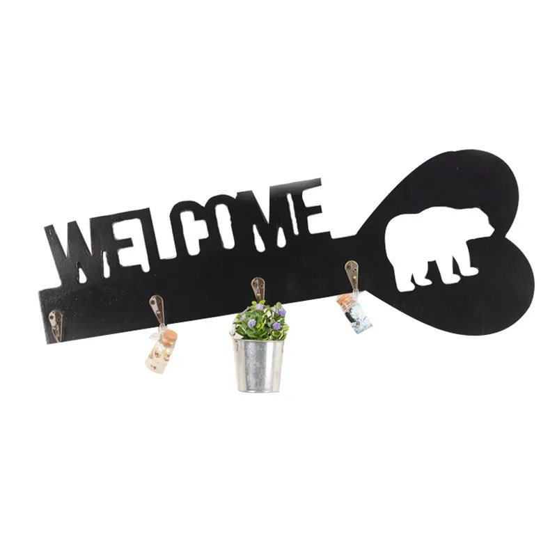 

Retro Big Key Styling Hook Home Decor Wooden Wall Storage Rack Coat Hat Clothes Robe Key Holder Hook Wall Hangers