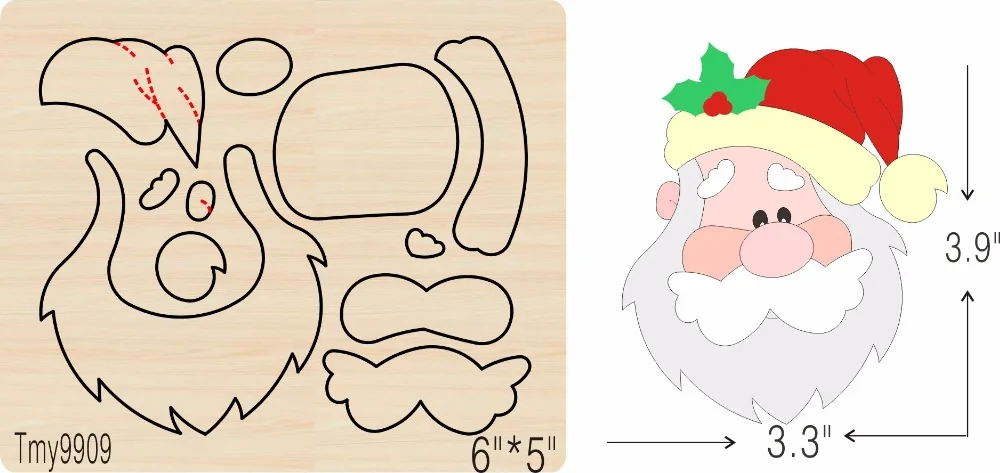 

Santa Claus-8 DIY new wooden mould cutting dies for scrapbooking Thickness/15.8mm/Tmy9909