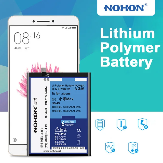 NOHON Battery For Xiaomi Mi Mix Max 2 3 4C 5 5S 6 8 Lite Pro 9 SE CC9 4 5X BM22 BM3L BM36 BM39 BM3E BM3B BM49 BM50 BN31 Bateria 3