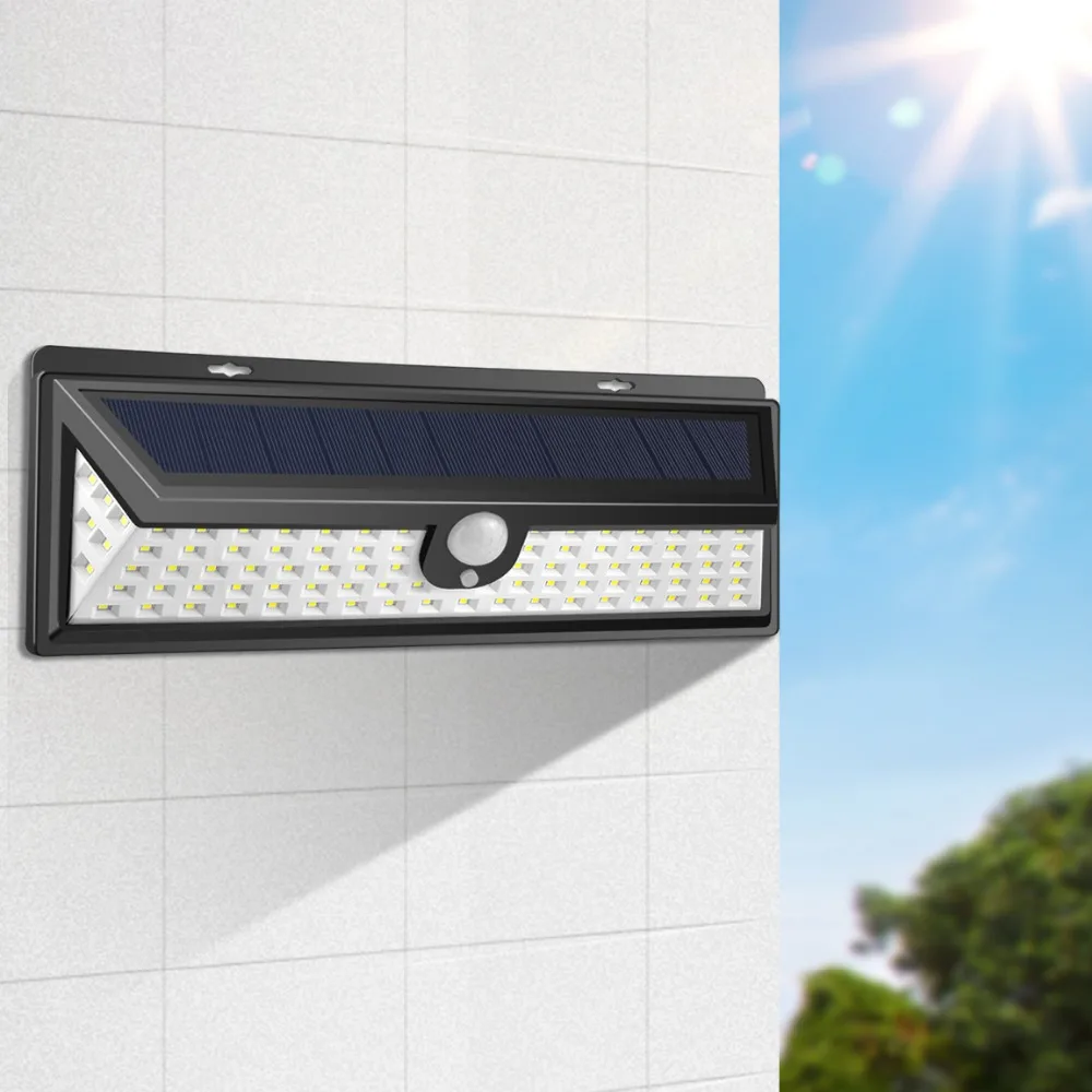 

PIR Motion Sensor Solar LED Wall lamp Outdoor Solar Rechargeable Porch light Emergency Bulb Garden Path Security Night lights