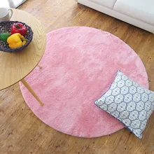 100 см круглый ковер пол Толстая гостиная спальня кровать Коврик противоскользящий пол в туалете дверной коврик ковер для гостиной йога коврик