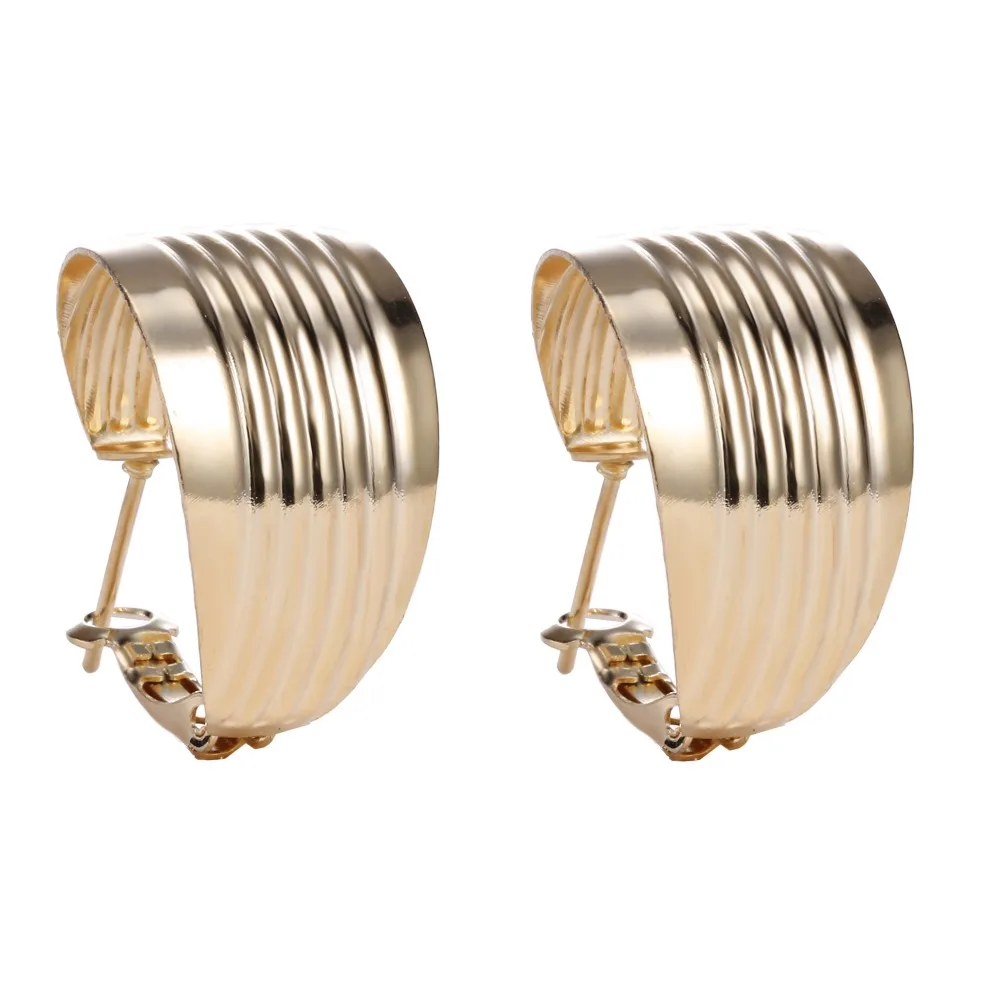 

2 pieces/set Vintage Jewelry Bohemia Hoop Earrings Basketball Wives Earring for Women men Fashion Gold earring
