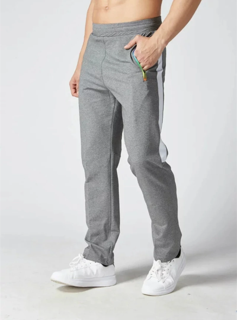 Fanceey хлопковые спортивные брюки для мужчин спортивные брюки для фитнеса, тренировки мужские повседневные штаны тренировочные спортивные штаны для бега карманы на молнии