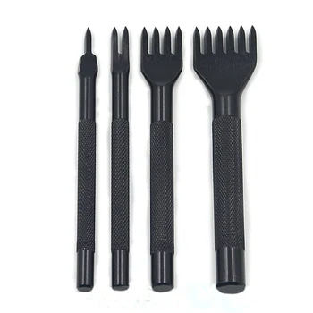 

Economical 18pcs Craft DIY Handmade Tools Punch Edger Trench Device Belt Puncher Set Leather Hand Tools ds99