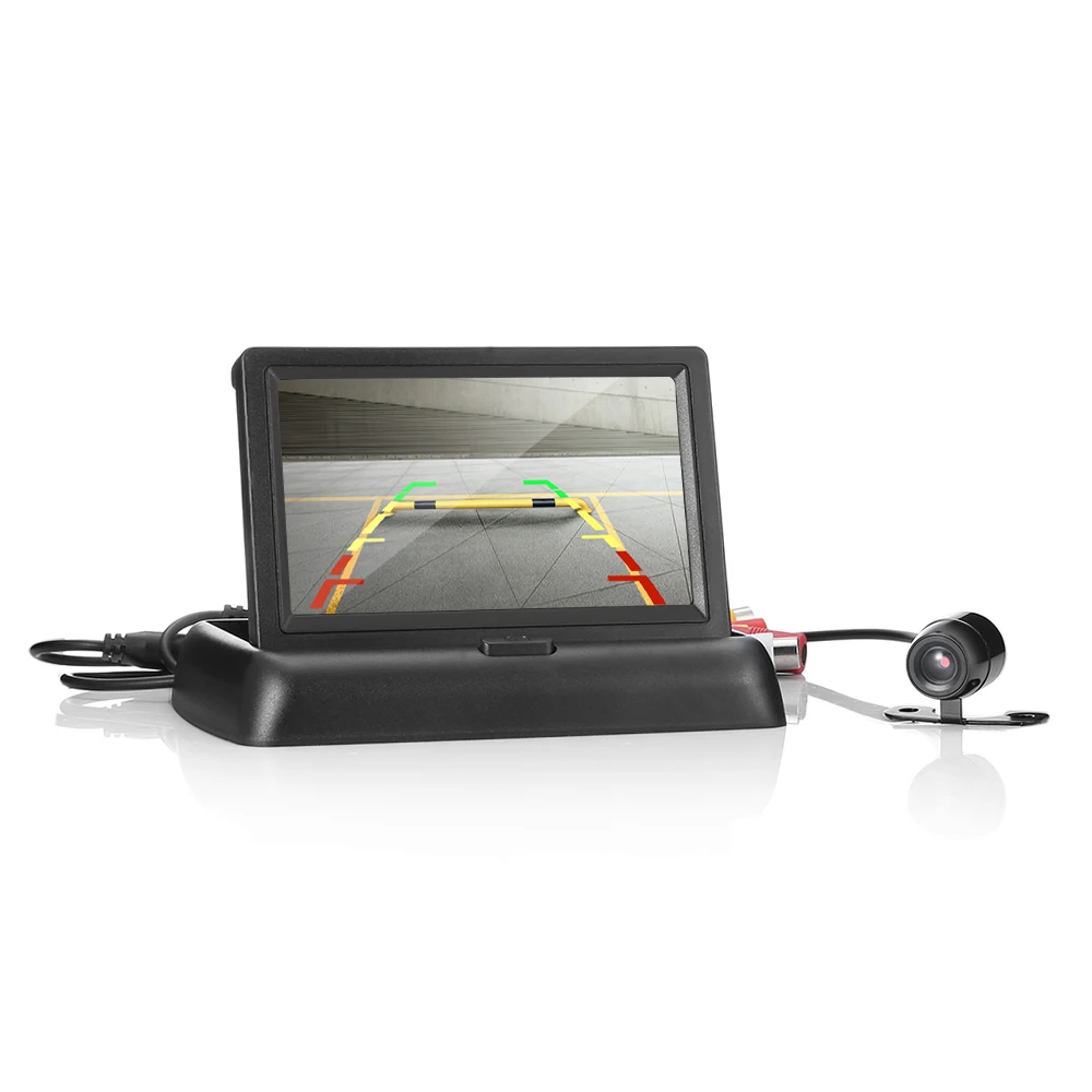 

Zeepin 4.3 Inch Screen Display Foldable Car Monitor With Samll Butterfly Rear View Support Night Vision Dustproof For Universal