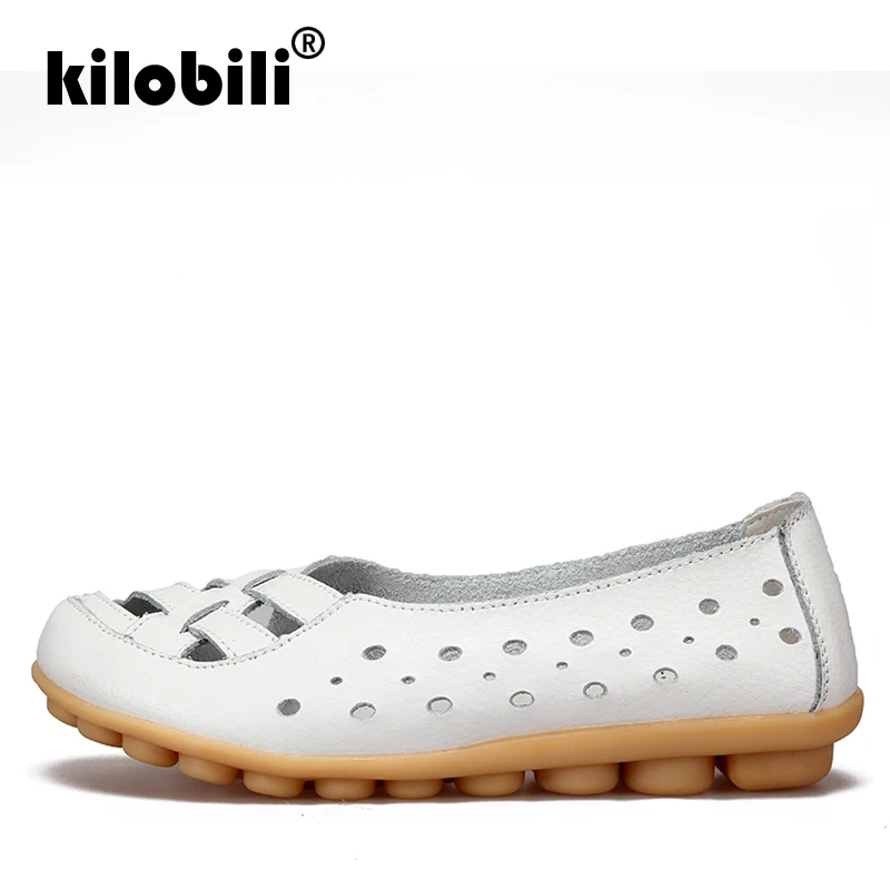 Kilobili/2018 г. летние женские балетки на плоской подошве лоферы из натуральной кожи