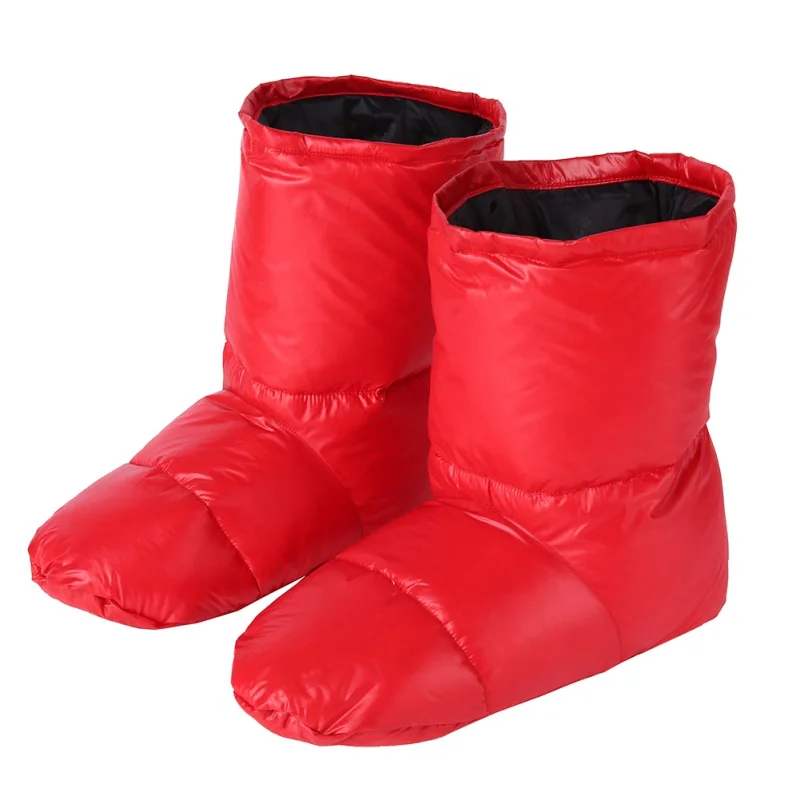 Теплые носки унисекс для кемпинга; спальный мешок; тапочки для дома и улицы; удобные складывающиеся носки; перо; сохраняет тепло; 24 часа - Цвет: Красный