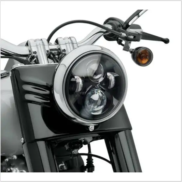 

Promotion ! 1pcs 7 inch LED Headlights H4 to H13 hi lo beam Passing head lamp For motorcycle