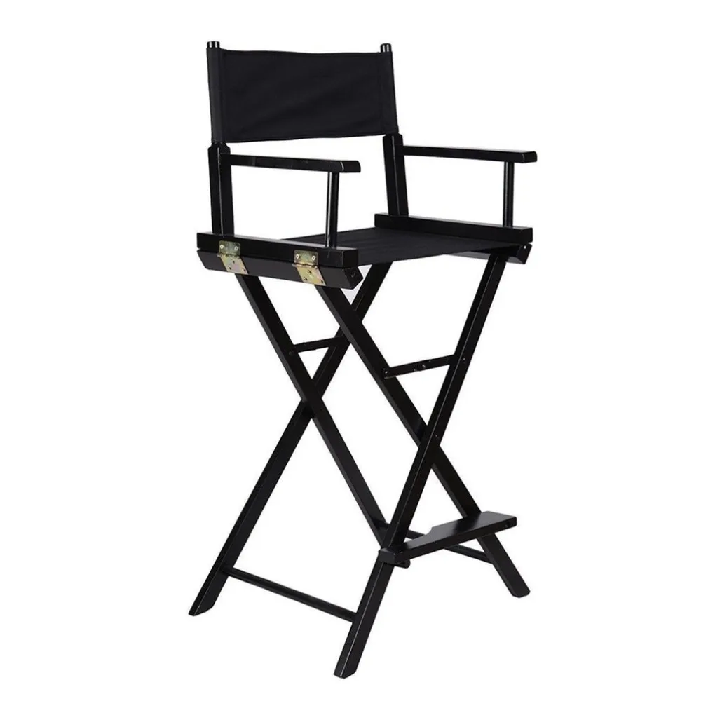 

Portable Wooden Makeup Chair With Side Bags Folding Beach Chair Professional Party Camping Stool Seat Chair Outdoor Furniture