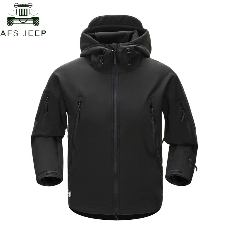 

AFS JEEP Men Military US Army Tactical Sharkskin Softshell Jacket Autumn Winter Windproof Waterproof Army Softshell Jacket Men