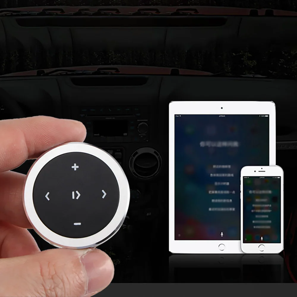 

Car Electronic Bluetooth Remote Control Wireless Bluetooth Button Steering Motorcycle Handlebar Media Shutter for iPhone Android
