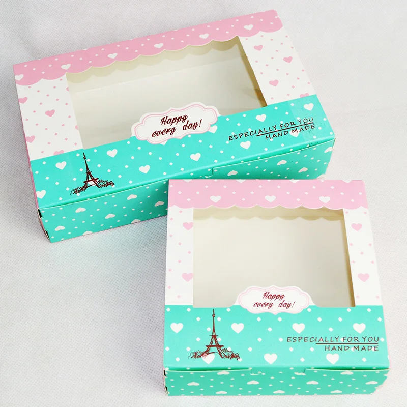 10 шт бумажная коробка окно конфеты подарок свадьба коробка День рождения сувениры конфеты печенье чашка торт крафт-бумага упаковочная коробка картон