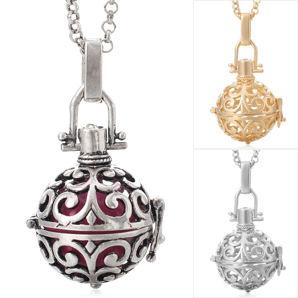 8 видов стилей Мехико Chime Музыка Ангел мяч звонящий ожерелье с медальоном для ароматерапии эфирное масло беременных Ожерелье Женщины VA-001