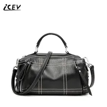 ICEV Европейская мода Сумки из натуральной кожи простой Органайзер женские кожаные сумки катушка ручка сумка женские Офисные Сумки