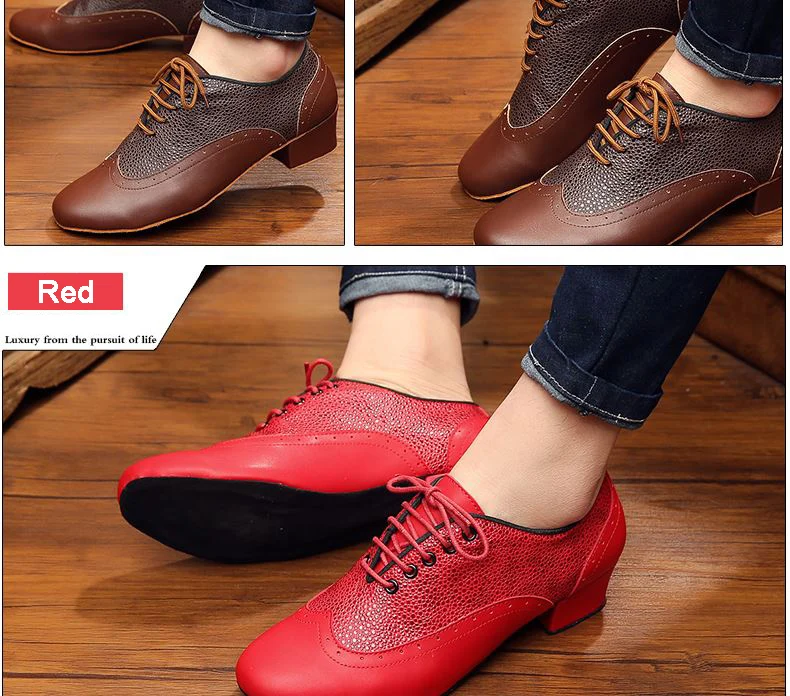 20161227_181004_064Standard Dance Shoes Brand Men Modern Genuine Leather Latin shoes Adult Wear-resisting Non-slip Snakeskin Dancing Sneakers 9019