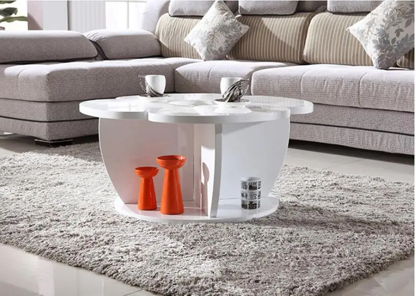 Modern furniture round table flower tea table of the lacquer that bake Modern furniture round table flower tea table of the lacquer that bake