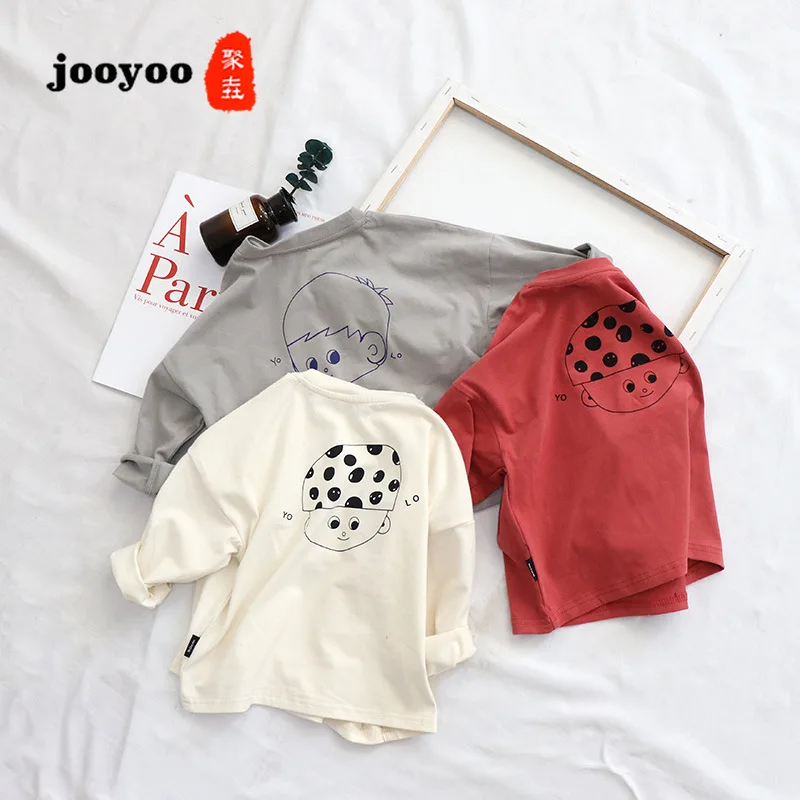 

Baby's Clothing Spring New Boys' Long Sleeve T-shirt Cartoon Round-collar Girls' Underwear