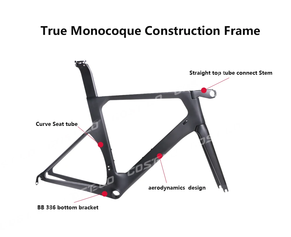 Perfect Full Carbon Road Bike Frame 880g Light carbon fiber bicycle frame fork seatpost clamp XXS XS S M 2