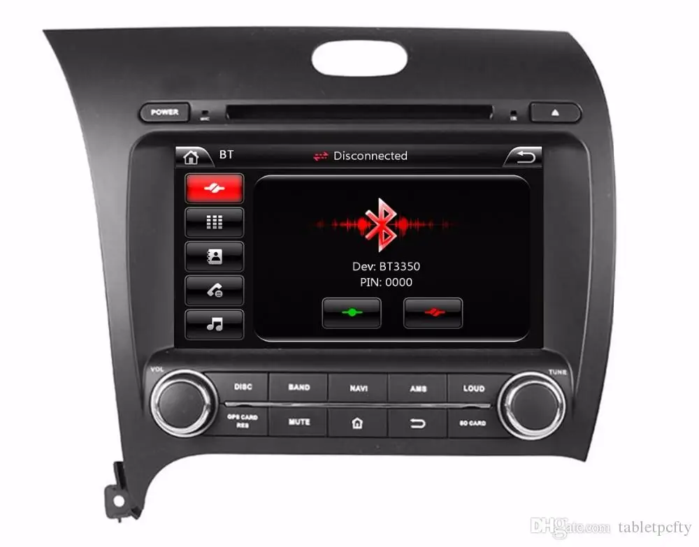 " Автомобильный dvd-плеер с gps(Опт.), USB/SD, AUX, BT/tv, аудио Радио стерео, автомобильный мультимедийный головной убор для Kia K3/Cerato/Forte 2013