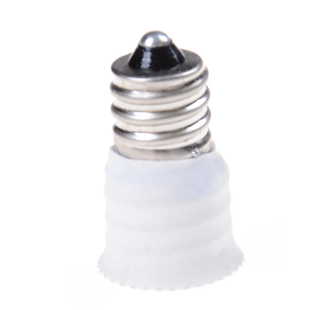 1PCS E12 to E14 lamp Holder Converter Socket Conversion light Bulb Base type Adapter White Color