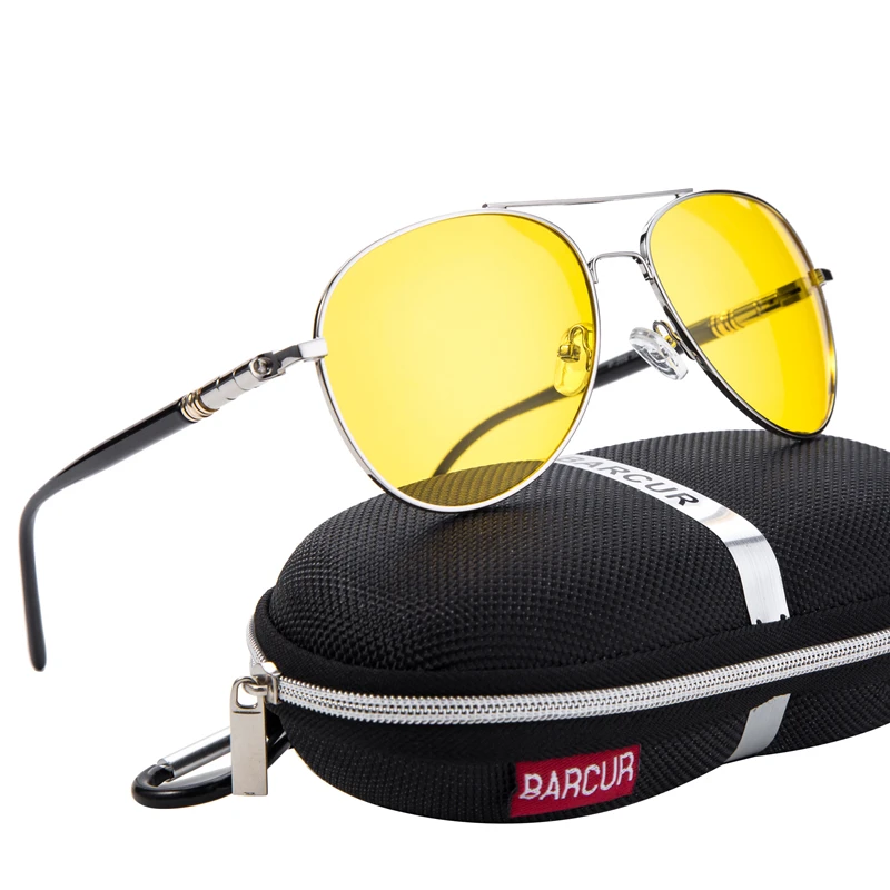 

BARCUR 2019 Mens HD Night Driving Glasses Polarized Anti-glare Day Night Vision Sunglasses Outdoor