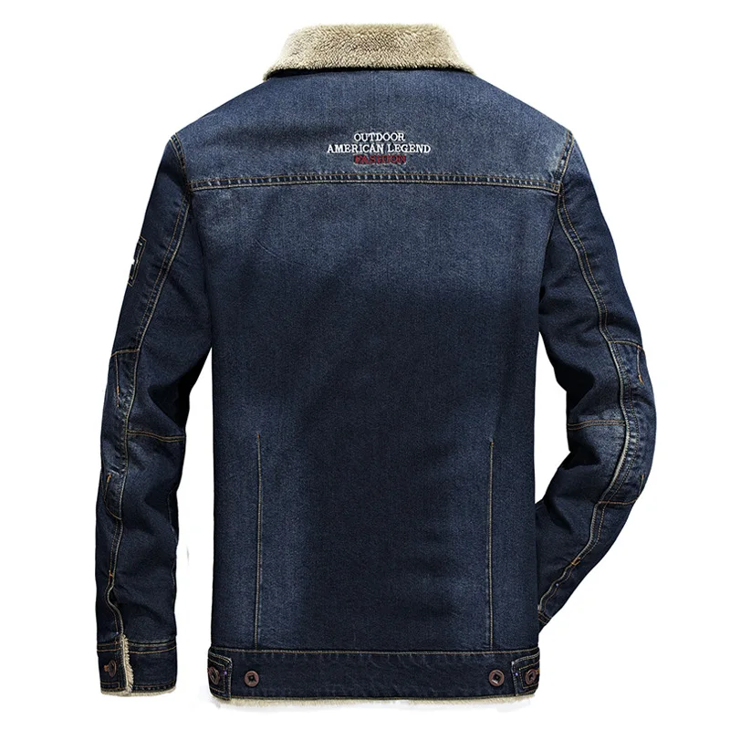LEFT ROM 2019 men jacket coats brand clothing denim jacket Fashion mens jeans jacket thick warm winter outwear male cowboy coat