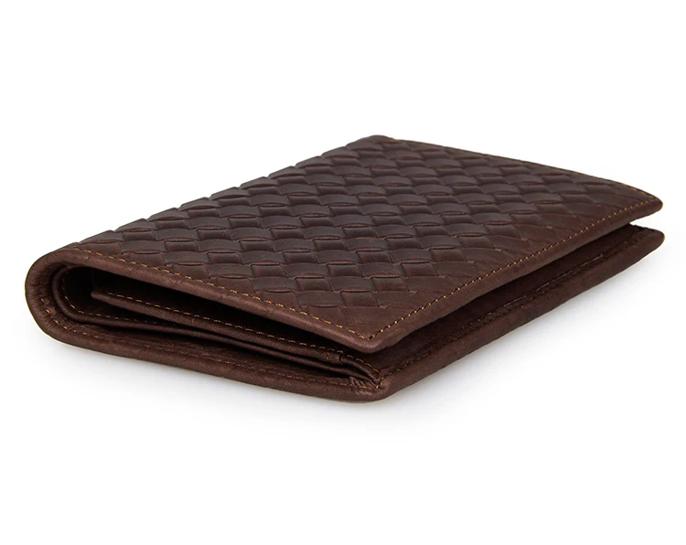 

100% Genuine Leather Reticular Embossed Pattern Fashion Style Vintage Wallet Purse Cards # 8089C