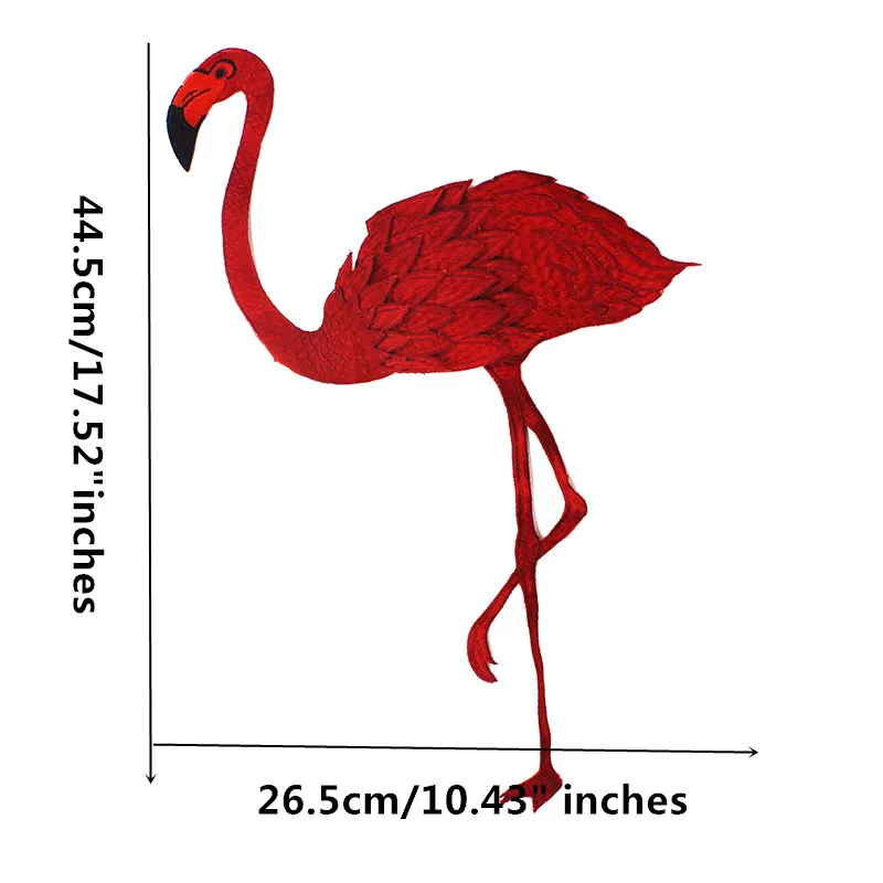 10pieces Red Crane Bird Applique Embroidered Patches Sew On Patch