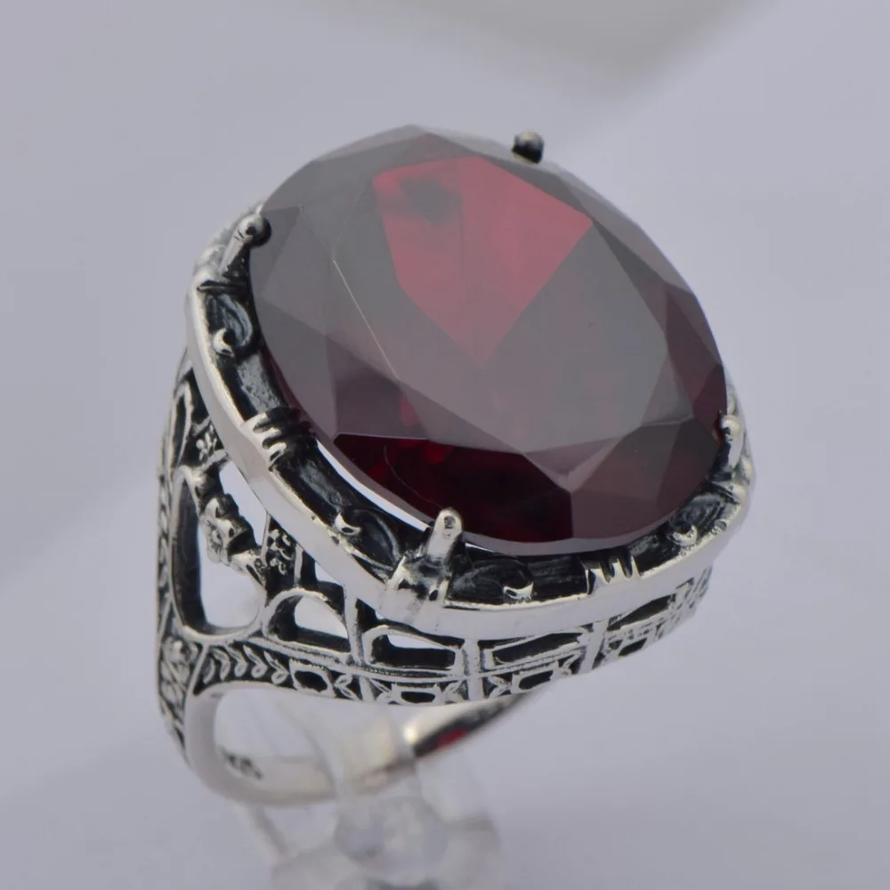 

Hot selling wedding bride with garnet ring gift for women jewelry fashion brand archaize of 925 sterling silver rings
