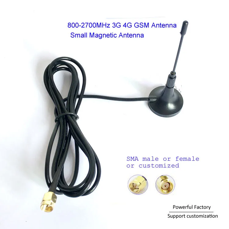 

900/1800/1900/2100/2500/2700 Mhz Antenna GSM GPRS 3G High Gain 4dBi Magnetic Antenna 1pcs