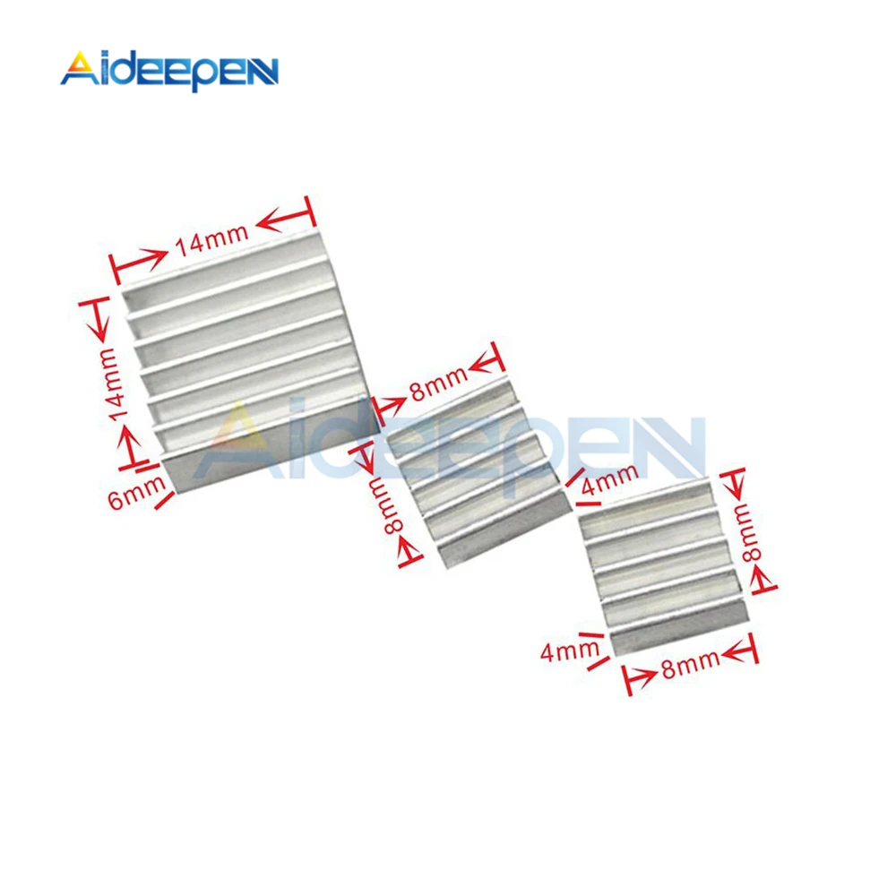 5 компл./лот 3 шт./компл. клей Raspberry Pi Радиатор Охладитель чистый алюминиевый