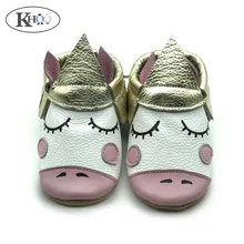 Лидер продаж ботинки Единорог высокого качества Детские Кожаные Мокасины Обувь для новорожденных детская обувь новорожденного обувь для девочек