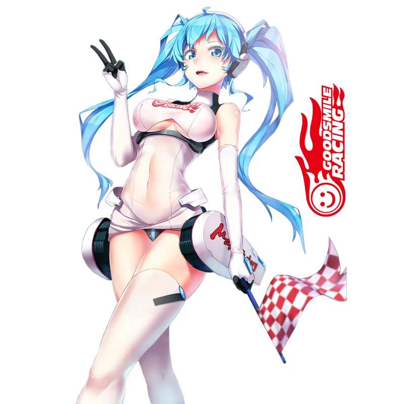  Custom Made Japanese Anime Game Racing Hatsune Miku Itasha Decals Rally Sticker 3D Car Decal Waterp