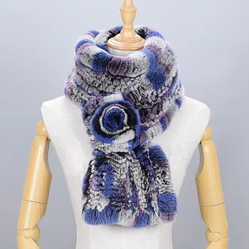 

long 140 cm real fur scarf women Men Rex rabbit fur scarf Natural Rabbit Fur Scarves long scarf warm fur muffler