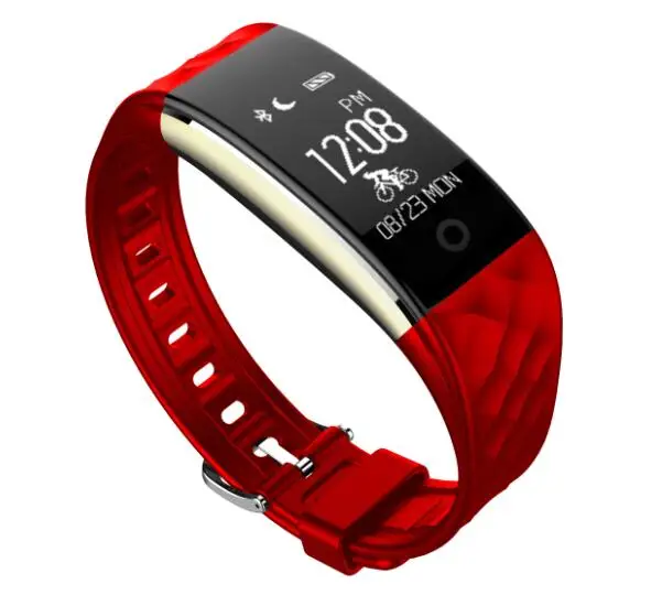 Смарт-браслет на запястье сердечного ритма IP67 Водонепроницаемый Bluetooth Smartband для ios android Смартфон Дистанционное Камера - Цвет: Красный