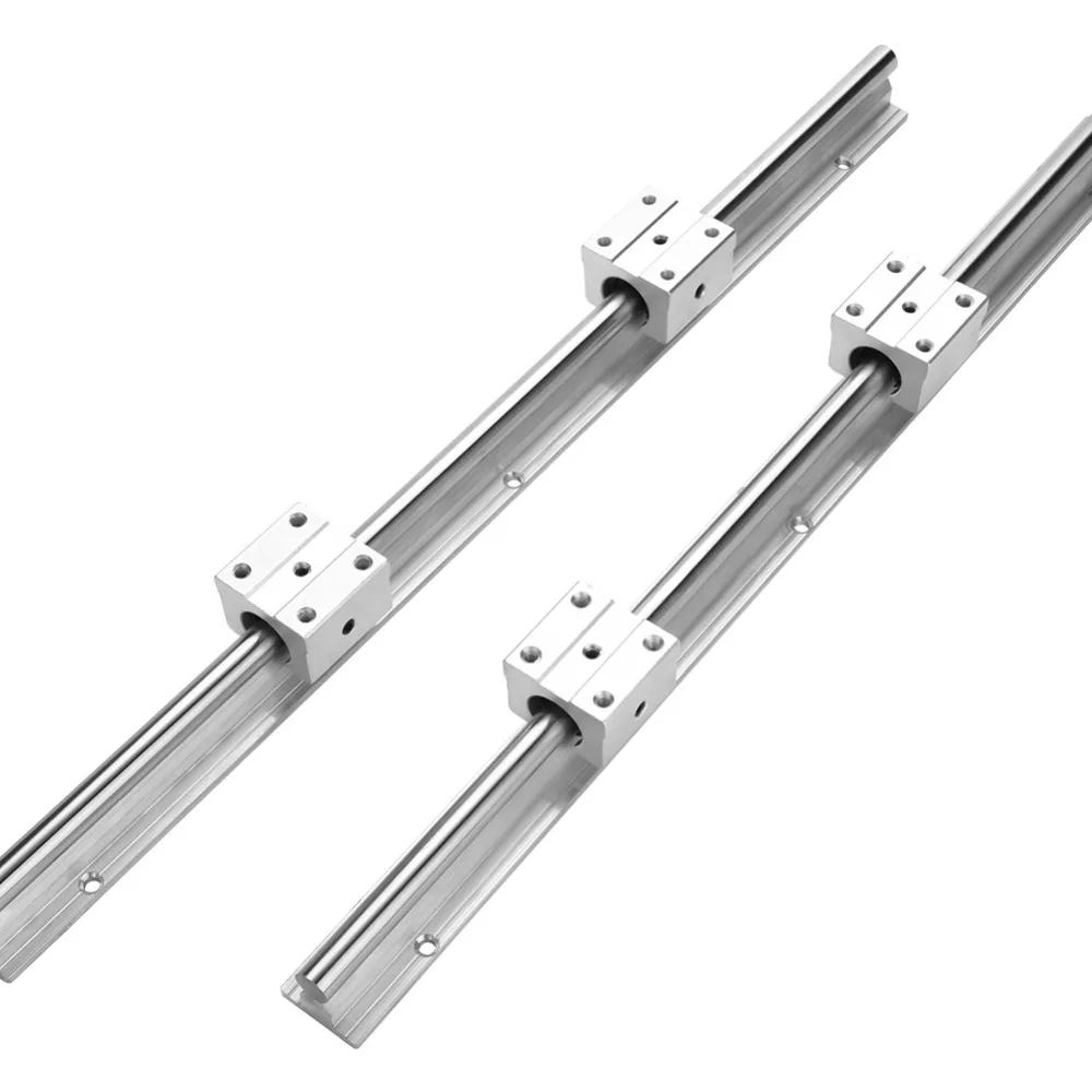 

2Pcs SBR12 250mm 475mm Linear Slide Guide Shaft Rail with 4Pcs SBR12UU Bearing Block CNC Parts