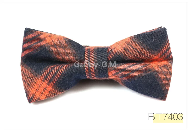 Formal Commercial Bowtie for Men's Wedding Party Male Skinny Plaid Bow ties Gravatas Slim Cravat Accessories - Цвет: BT7403