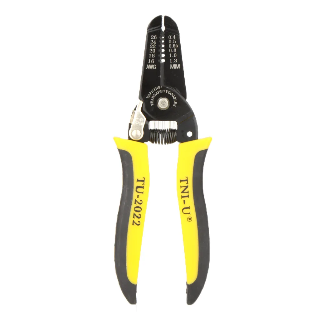 

TU-2022 Precise Wire Stripper/Cutter Stripping Pliers Tool Clamp & Steel Wire Cable Cutter Plier Tool 26-16AWG