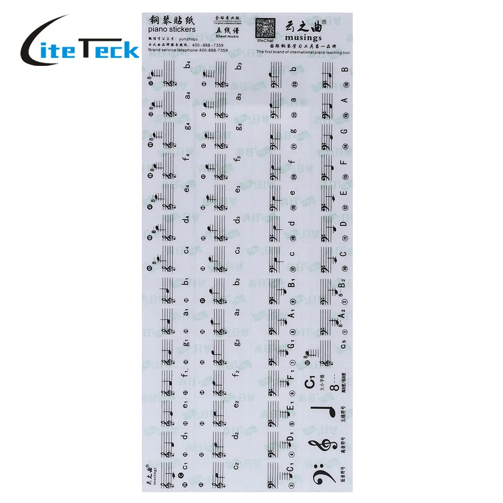 Лидер продаж! Прозрачная, в форме рояля клавиатура Стикеры 49/61 электронный ключ клавиатура 88 клавиши пианино предотвратить Примечание Стикеры для белые клавиши
