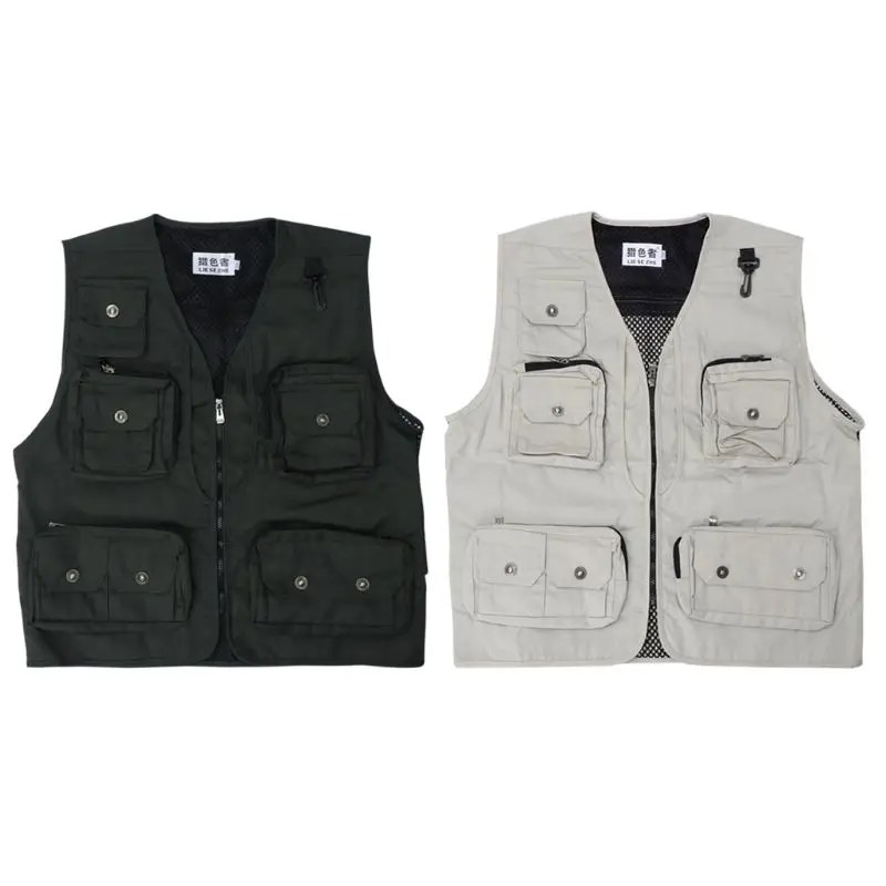 

Fishing Vest Multi-functional Pocket Jacket Breathable Safety Mesh Outdoor Sports Photography Clothes Men Fashion Multi Pocket