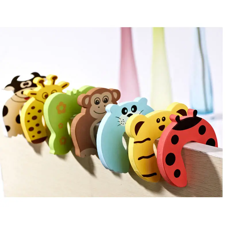 5pc/lot Animal Jammer Baby Kid Children Safety Care Protection Silicone Gates Doorways Decorative Magnetic Door Stopper Gates