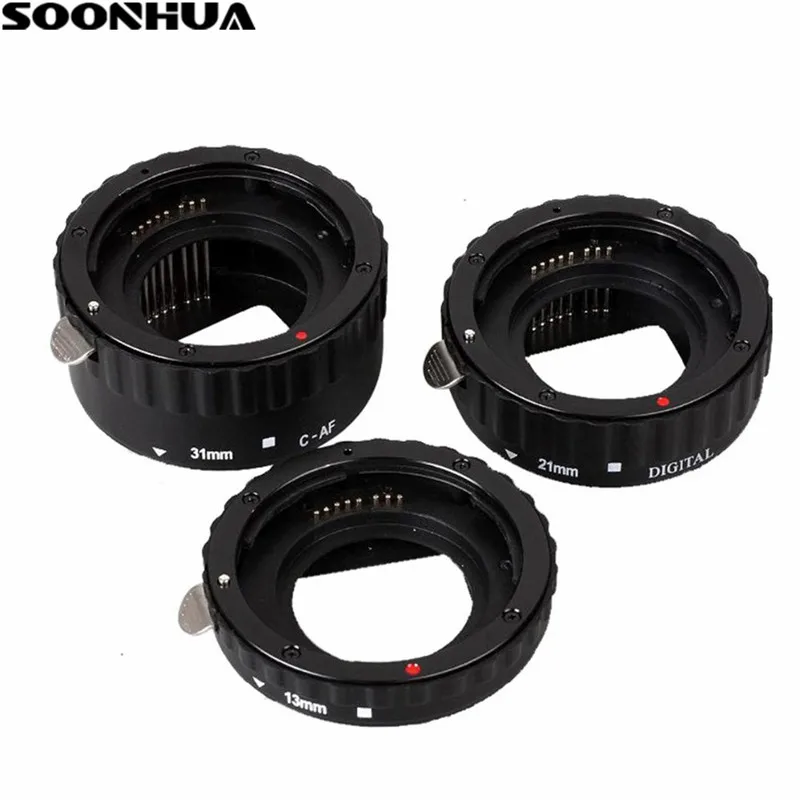 13mm/21mm/31mm Metal Auto Focus AF Macro Extension Tube Ring Sets Met Voor Achter Cap Voor CANON EF/EF-S Lens