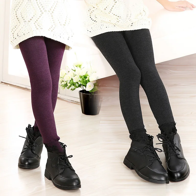 Winter Girls Leggings Pure Color Render Pants Baby Girl Leggings