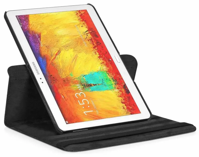 Чехол для Galaxy Note 10 1 дюйма 2014 зрение вращение на 360 градусов флип чехол из
