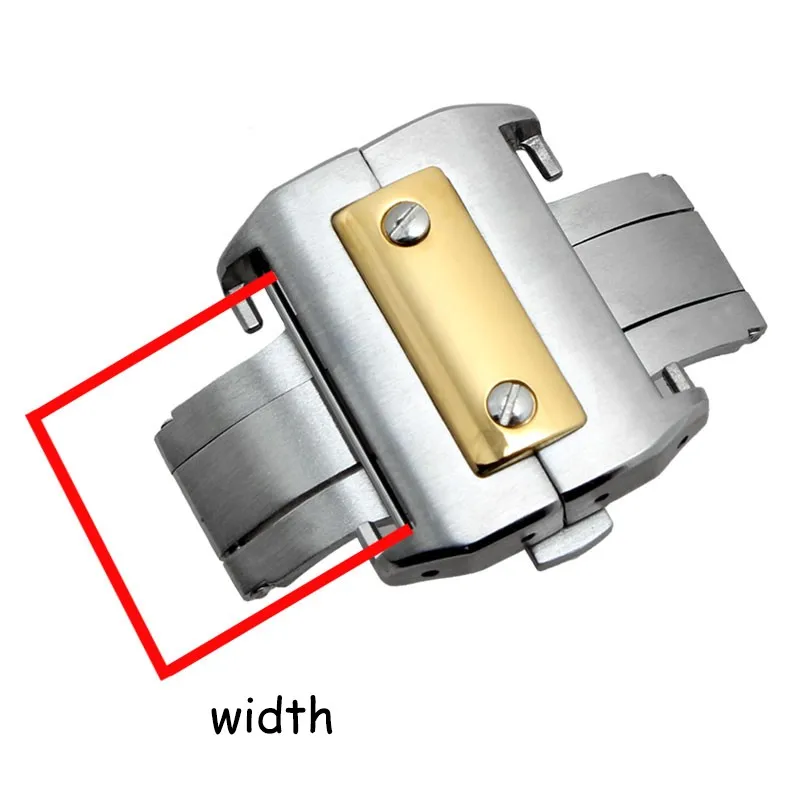 Складная застежка для кожаного ремешка для часов, модный бренд, 18 мм 21 мм, аксессуары для часов Santos 100