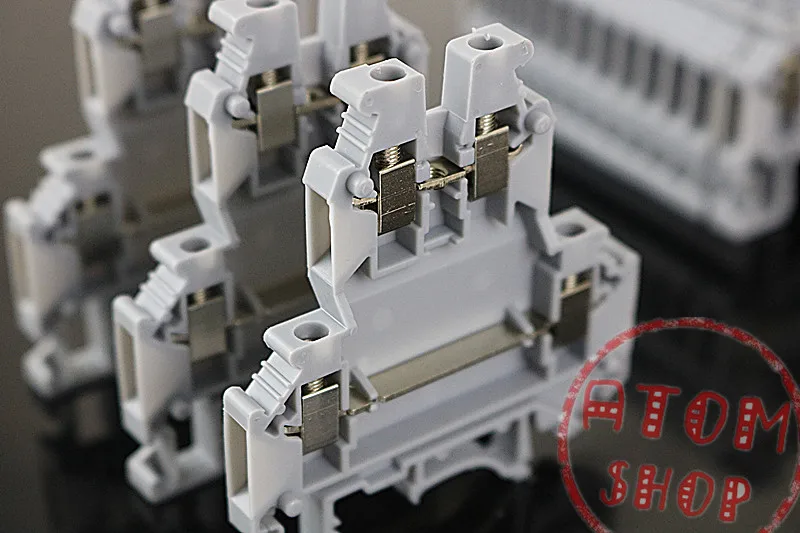 

UKK3 Combined double layer wiring terminal 2.5mm2 terminal guide rail type small space terminal copper piece UKK3 10PCS