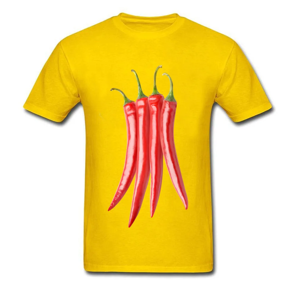 Party T-Shirt 2017 New Fashion Crew Neck Bunch of chili peppers 100% Cotton Men Tops Shirts Printing Short Sleeve Tee Shirts Bunch of chili peppers yellow